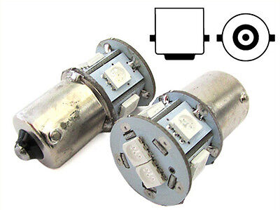 COPPIA Lampada Lampadina Luce LED G18.5 (BA15s) R5W/R10W GIALLO ARANCIO