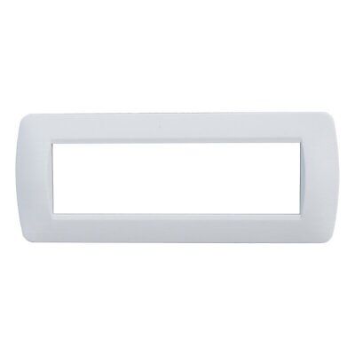 ETTROIT Placca Plastica Serie Space 7P Colore Bianco Satinato Compatibile Con