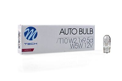 LOTTO DI 10 PEZZI Lampada M-TECH T10 W5W 5W 12V