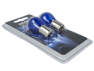 COPPIA Lampada Lampadina Luce S25 (BA15s) P21W Colore Bianco ALOGENA