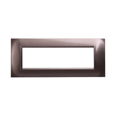 ETTROIT Placca Plastica Quadrata Serie Space 7P Colore Bronzo Compatibile Con