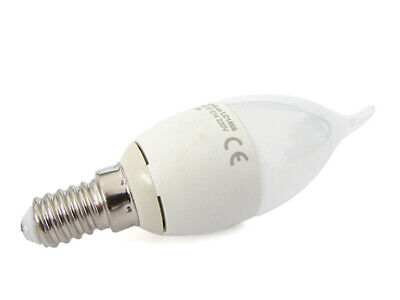 Lampada A Led E14 CF37 5.5W Neutro 4000K Forma Candela Fiamma Colpo Di Vento 24