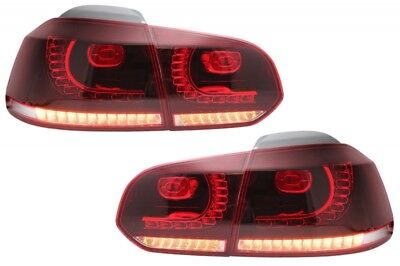 Coppia Fari Fanali Posteriori Tuning Golf VI 6 08-12 ROSSI LED FRECCIA DINAMICA