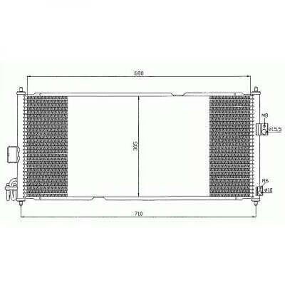 Condensatore clima ALMERA/PRIMERA 00-01 690x294mm 1.5 1.8 2.2TD manuale a