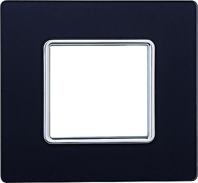 ETTROIT Placca In Vetro Serie Solar 2P Colore Acciaio Scuro Compatibile Con