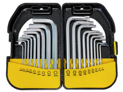 Kit 9 Chiavi Esagonali a Brugola 1,5mm-10mm + Torx T10-T50 Hex Key Set
