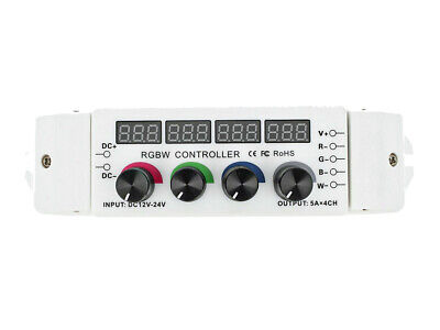 Centralina RGBW Led Dimmer PWM Controller Modulo Manuale Con Manopole e Display