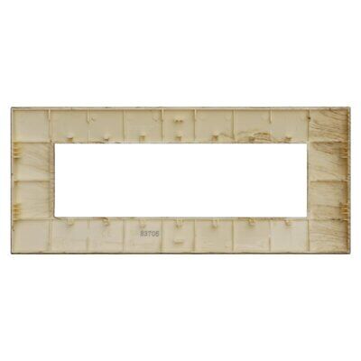 ETTROIT Placca Plastica Serie Venus 7P Colore Legno Scuro Compatibile Con Vimar