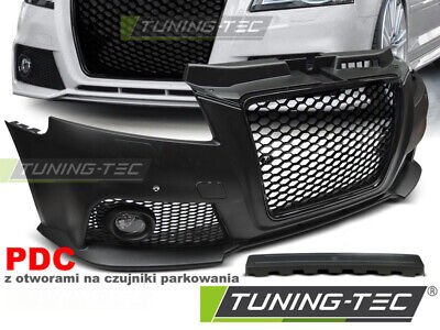 FRONT BUMPER SPORT BLACK PDC fits A3 08-12