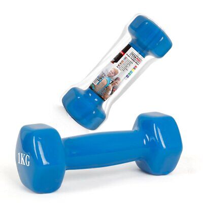 Ghisa Manubrio per Palestra Ricoperto di Gomma 1 Kg <ul><li>Manubri Rivestiti