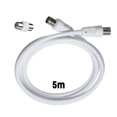 Cavo Coassiale Antenna TV con Connettore Dritto Maschio Adattatore Femmina