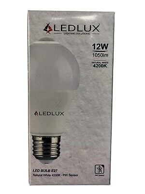 Lampada A Led E27 Con Sensore Movimento Infrarossi 12W 1050 Lumen A60 4200K