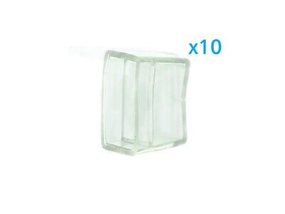 10 PZ Gommini PVC Termine Morbida 14X7 mm Per Chiusure Striscia Bobina Led