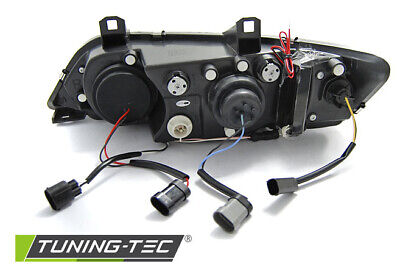 Coppia Set Fari Fanali Anteriori Tuning Z3 01.96-02 ANGEL EYES Nero Alogeni H1