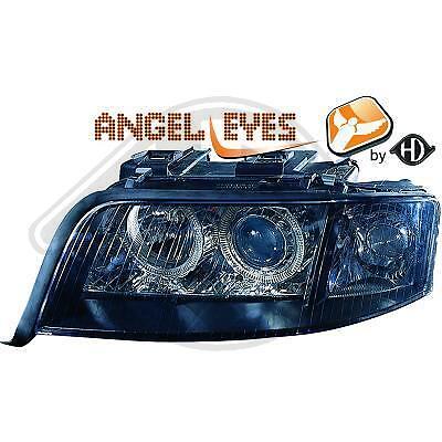 Coppia fari fanali anteriori TUNING A6 97-01 H7+H7 per reg elettrica nero c