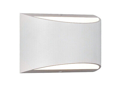 Applique Lampada Led Da Parete 10W Carcassa Bianca 4000K IP54 Doppio Fascio Lum