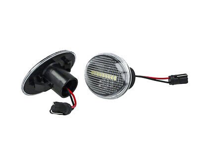 Kit Freccia Laterale a Led Side Marker Lente Trasparente Luce Arancione Per