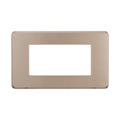 ETTROIT Placca Slim Sottile 4P Serie Moon Colore Bronzo Compatibile Con Bticino