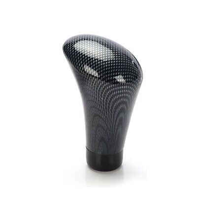 Autoricambi Pomello Leva Cambio 9cm, Universale in Effetto Fibra di Carbonio
