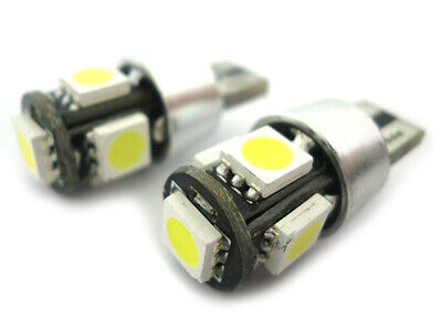 Lampada Led Canbus T10 W5W Luci di Posizione 12V 5 Smd Bianco No Errore New Con