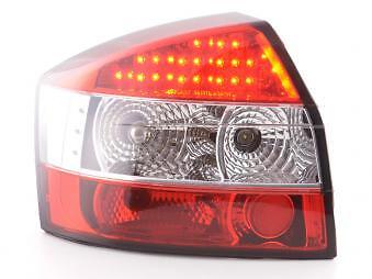 Coppia Fari Fanali Posteriori Tuning LED A4 Berlina (8E) 01-04 Rossi