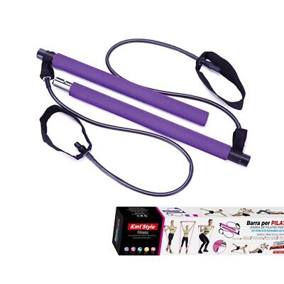 Barra da Pilates Portatile con Fascia di Resistenza e Anelli Multiuso Colore