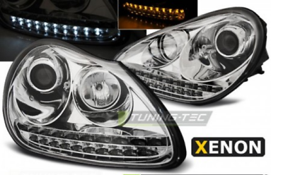 Coppia Fari Fanali Tuning   CAYENNE 02-06 DAYLIGHT Cromato HID XENON D1S