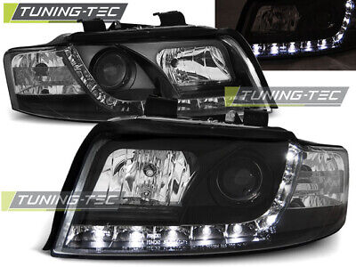 HEADLIGHTS DAYLIGHT BLACK fits A4 10.00-10.04