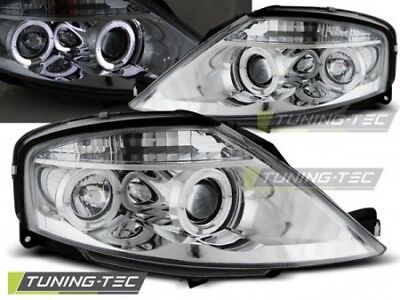 Coppia Fari Fanali Anteriori Tuning C3 2002 > 2009 ANGEL EYES Cromato