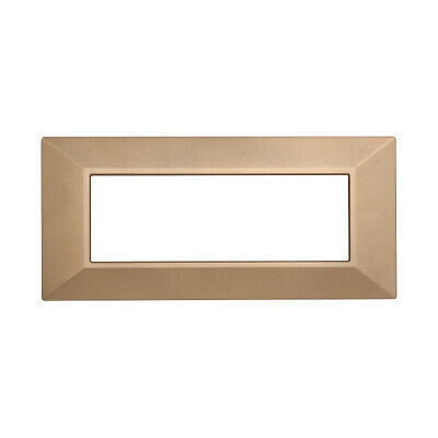 ETTROIT Placca Piramide Serie Moon 6P Colore Oro Compatibile Con Bticino