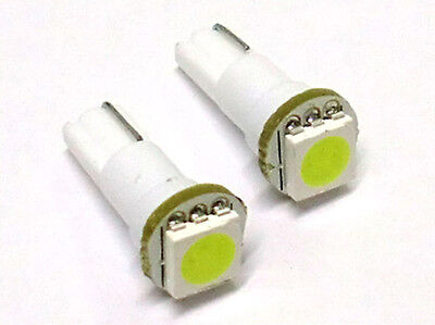 Coppia Lampada Lampadina Led T5 12w 1 Smd BIANCO Luci Cruscotto 12V plancia