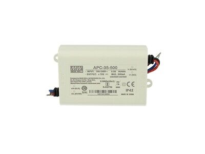 Led Driver CC MeanWell APC-35-500 Trasformatore 500mA 25V-70V DC 35W Corrente