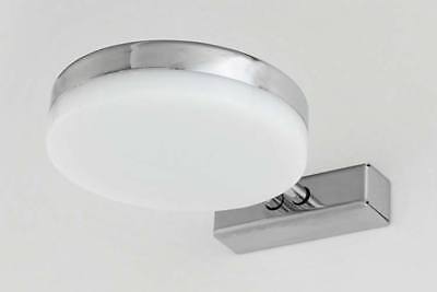 Lampada Led Modello GILDA S 8W 220V Acciao Cromo Con Vetro Diffusore Satinato