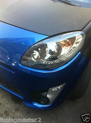 Coppia fari fanali anteriori TUNING dayline led TWINGO 2007-2011 neri H1+H1