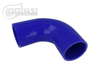 Gomito  manicotto connettore siliconico Curva in silicone 90 gradi. 35 mm. blu