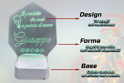 Base Luce Led CCT Carcassa Nera Ricaricabile (3DCCTB) <table class="table