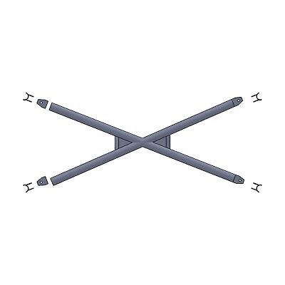 COPPIA RINF. PORTA A CROCE ASSEMBLATI Ø40X2 CON SCAT. SPIN E FORCELLE