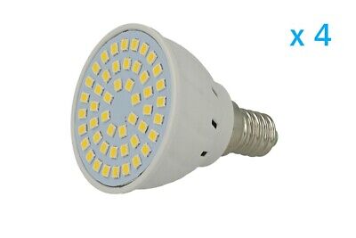 4 PZ Lampade Led E14 Spot 3W=30W Bianco Caldo Diametro 50mm Con 48 smd 2835 <p