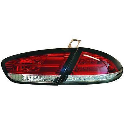 Coppia fari fanali posteriori TUNING LEON 09-12 rosso cromato con LED