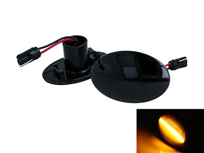 Kit Freccia Laterale a Led Side Marker Lente Nero Fume Luce Arancione Per