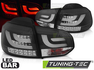 LED BAR TAIL LIGHTS BLACK fits GOLF 6 10.08-12