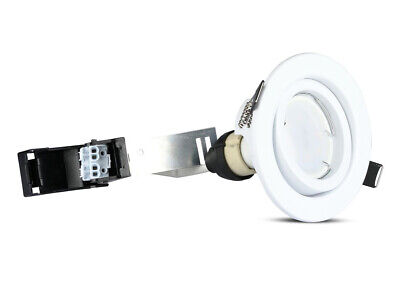3 PZ Faretti Led da Incasso Rotondo Orientabile 5W Carcassa Bianco 3000K Caldo
