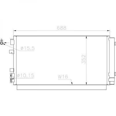 Condensatore clima MEGANE 11/2011- SCENIC III 921003293R