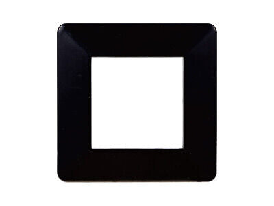 ETTROIT Placca Plastica Serie Starlight 2P Colore Nero Compatibile Con Vimar
