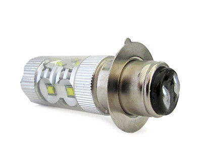 Lampada Led H6M Biluce 50W 12V 10 Smd Cree 5W Per Scooter Moto Luminoso Attacco