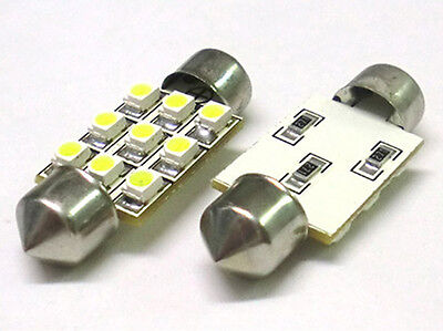 Lampada Led Siluro T11 C5W 36mm 9 Smd Bianco Freddo 12V Luci Targa