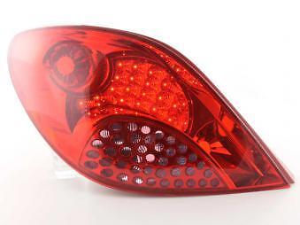 Coppia Fari Fanali Posteriori Tuning LED 207 rosso