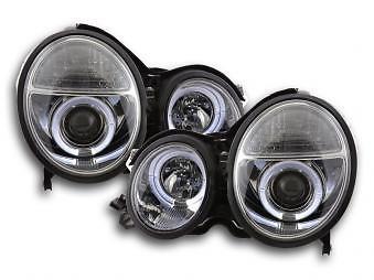 Coppia Fari Fanali Anteriori Tuning classe E W210 97-01 cromato