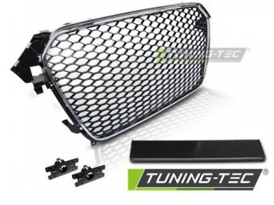 Griglia Anteriore Tuning GRILL A4 (B8) RS-STYLE 11.2011-2015 Cromato Nero