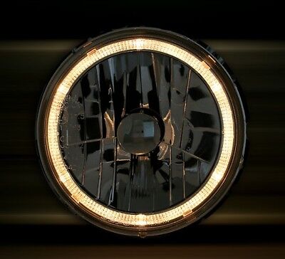 Coppia Fanali Anteriori Tuning Angel Eyes Fari per Golf 1 Cromati H4